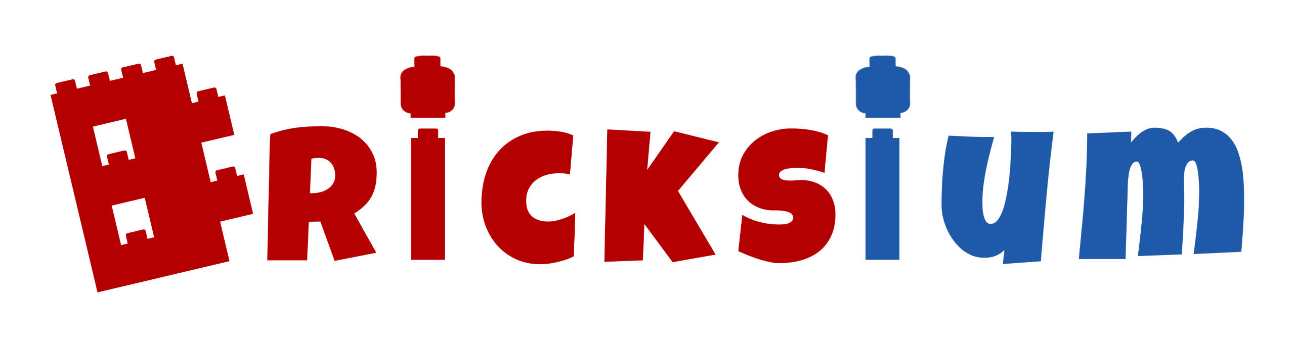 Bricksium Logo Bricksium logo in red and blue with white background